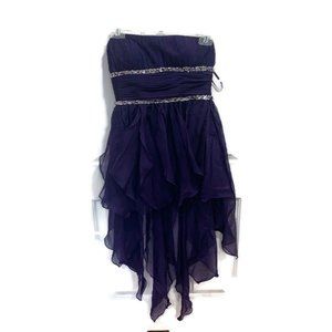 Carlyna Cocktail Dress Purple Strapless Size 10 NWT